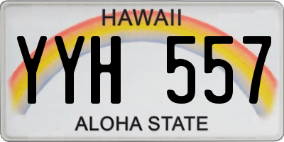 HI license plate YYH557