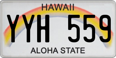 HI license plate YYH559
