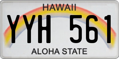 HI license plate YYH561
