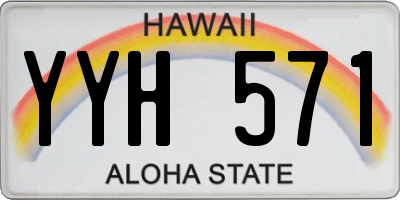 HI license plate YYH571