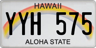 HI license plate YYH575