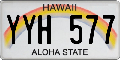HI license plate YYH577