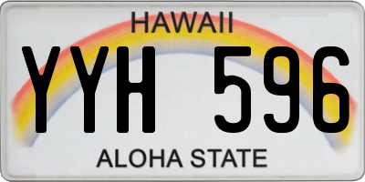 HI license plate YYH596