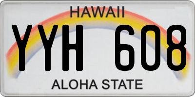 HI license plate YYH608