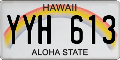 HI license plate YYH613