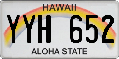 HI license plate YYH652