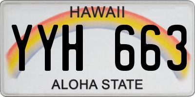 HI license plate YYH663