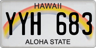 HI license plate YYH683