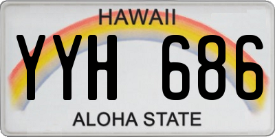 HI license plate YYH686