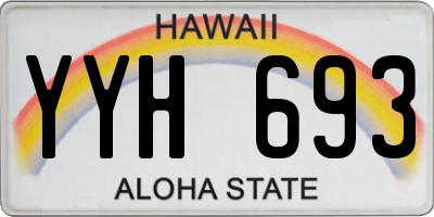 HI license plate YYH693