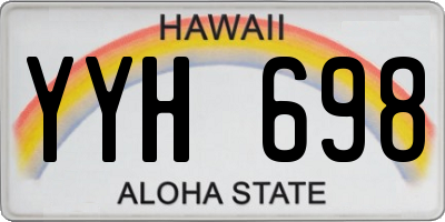 HI license plate YYH698