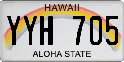 HI license plate YYH705