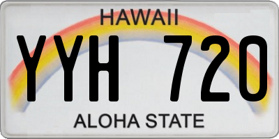 HI license plate YYH720