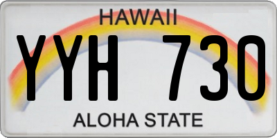HI license plate YYH730