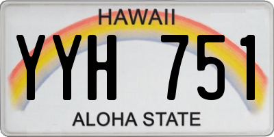 HI license plate YYH751
