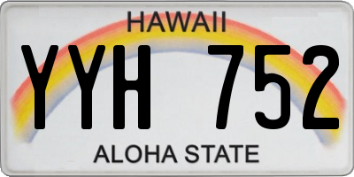 HI license plate YYH752