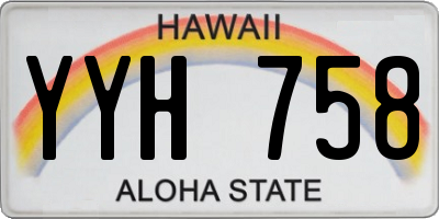 HI license plate YYH758