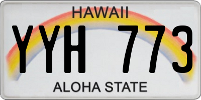 HI license plate YYH773