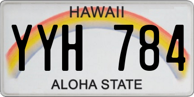 HI license plate YYH784