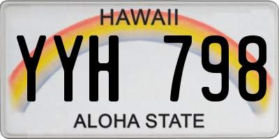HI license plate YYH798