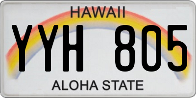 HI license plate YYH805