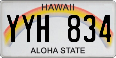 HI license plate YYH834