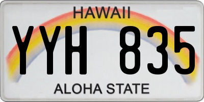 HI license plate YYH835