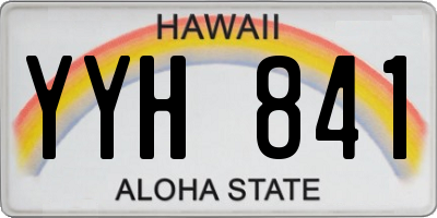HI license plate YYH841