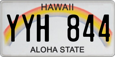 HI license plate YYH844