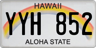 HI license plate YYH852