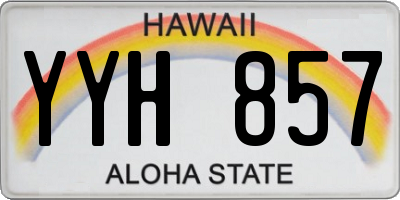 HI license plate YYH857