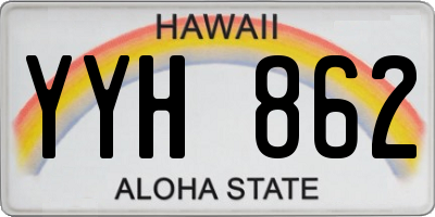HI license plate YYH862