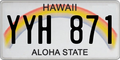 HI license plate YYH871