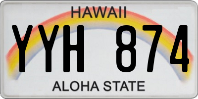 HI license plate YYH874