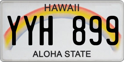 HI license plate YYH899
