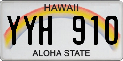 HI license plate YYH910