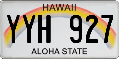 HI license plate YYH927