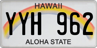 HI license plate YYH962