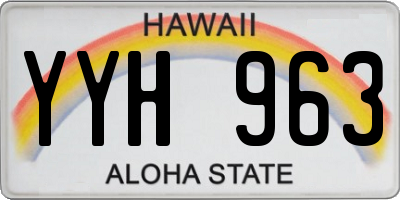 HI license plate YYH963