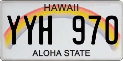 HI license plate YYH970