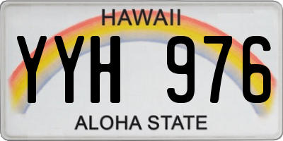 HI license plate YYH976