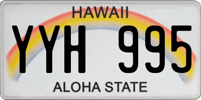HI license plate YYH995