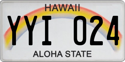 HI license plate YYI024