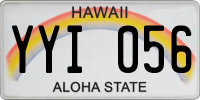 HI license plate YYI056