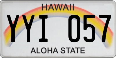 HI license plate YYI057