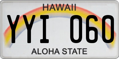 HI license plate YYI060