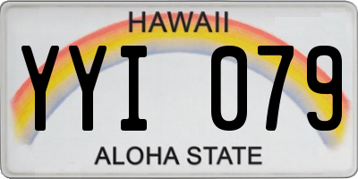 HI license plate YYI079
