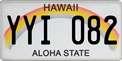 HI license plate YYI082