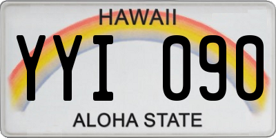 HI license plate YYI090