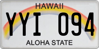 HI license plate YYI094